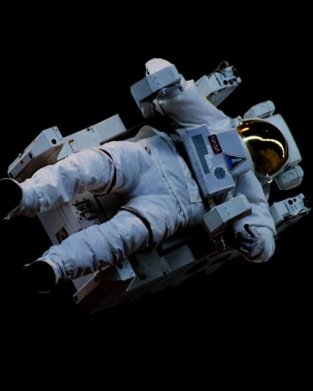 astronaut floating in space