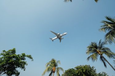 low angle photo of airplane