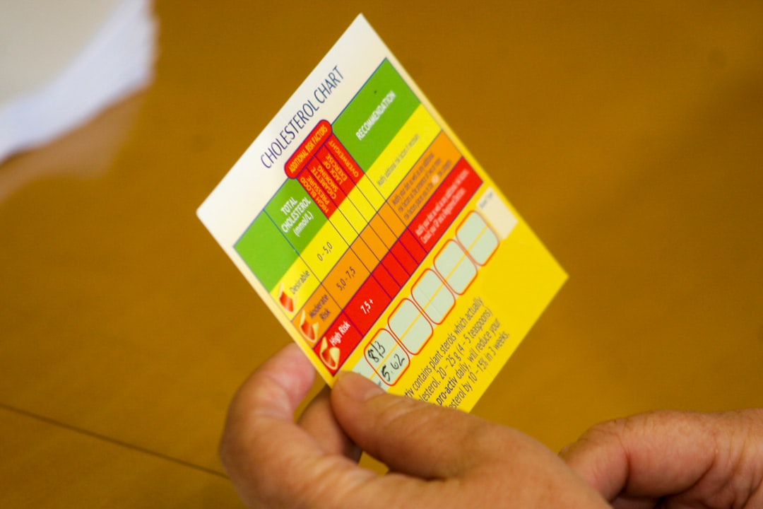 person holding card