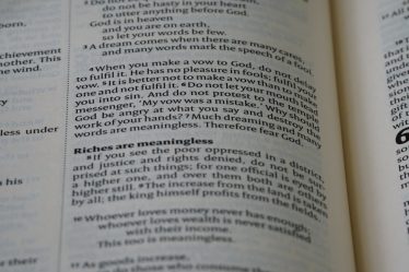 an open book with text
